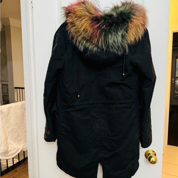Colorful real fur parka, Size Medium - Picture 7 of 9